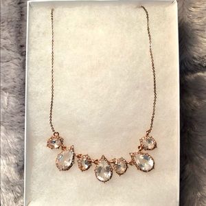 David’s Bridal Rose Gold Cubic Zirconia Necklace
